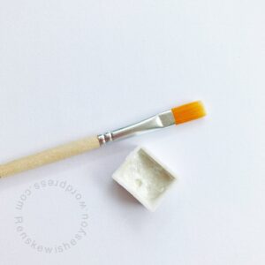 Thank you - 5 White metallic paint with brush