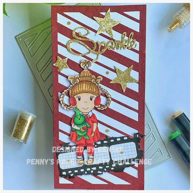 Featured image from a Christmas Pluchie card inspired by the movie the Grinch.