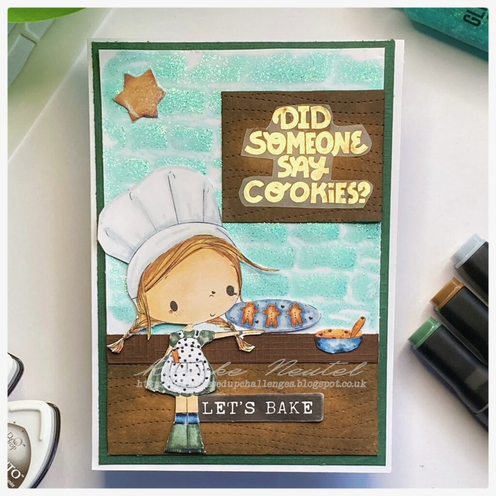 My finished Cookie girl card.