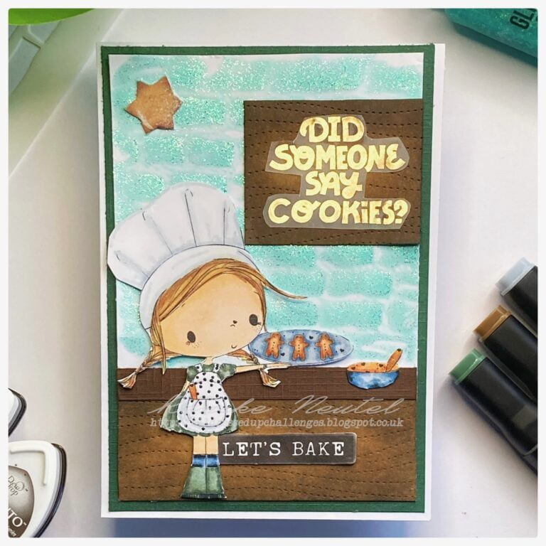 My finished Cookie girl card.