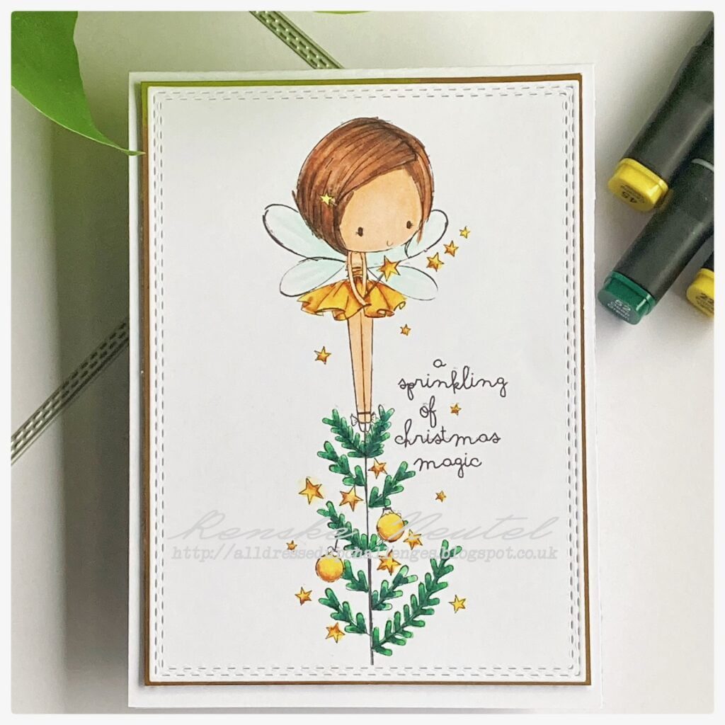 My finished Clean and Simple card for Christmas.