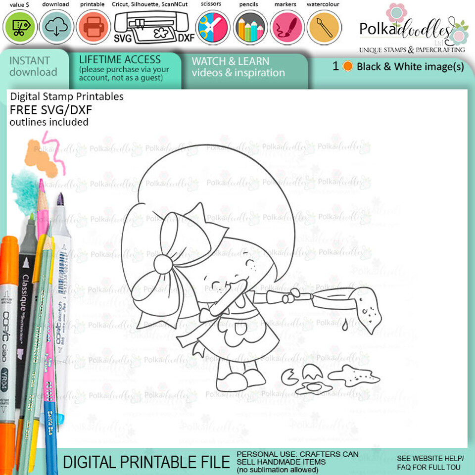 Flipping_Pancakes_-Pancake-waffles-food-kitchen-printable-digital-stamp Flipping pancakes digital stamp Polkadoodles