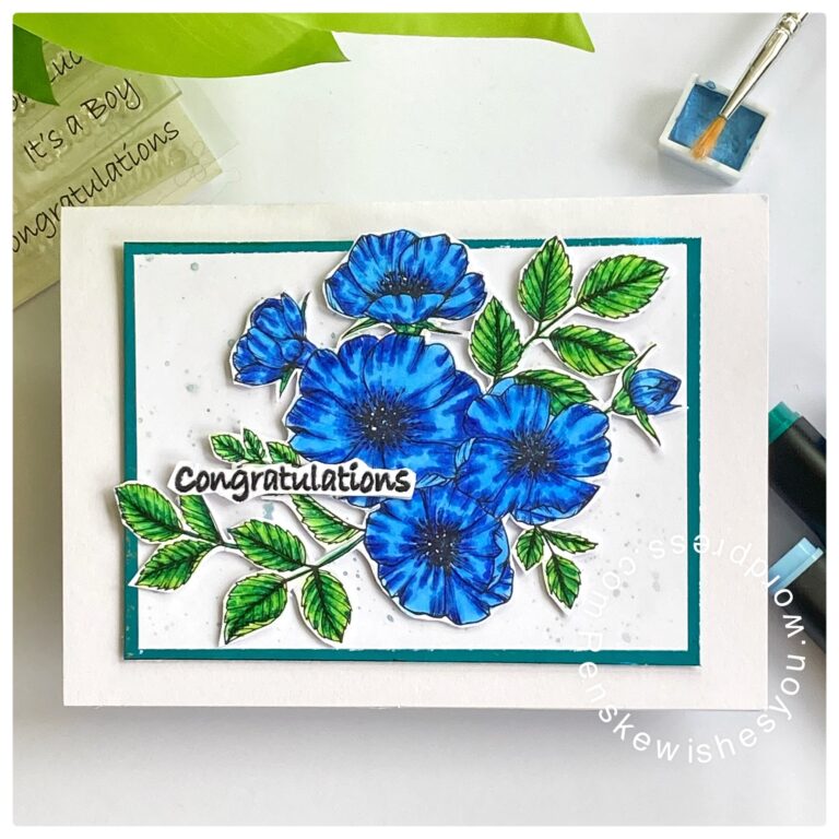Blue flower card