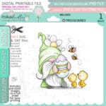 Happy-Gnome-Easter-colour Happy Gnome Easter Colour digital stamp from Polkadoodles