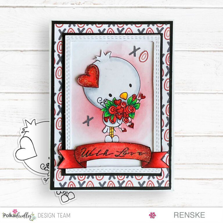 Birds and Flower card.