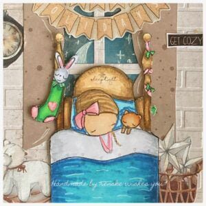 Close up Coloured Night before Christmas digital stamp Close up Coloured Night before Christmas digital stamp with alcohol markers