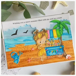 Summer Beach Ice cream Summer beach ice cream card