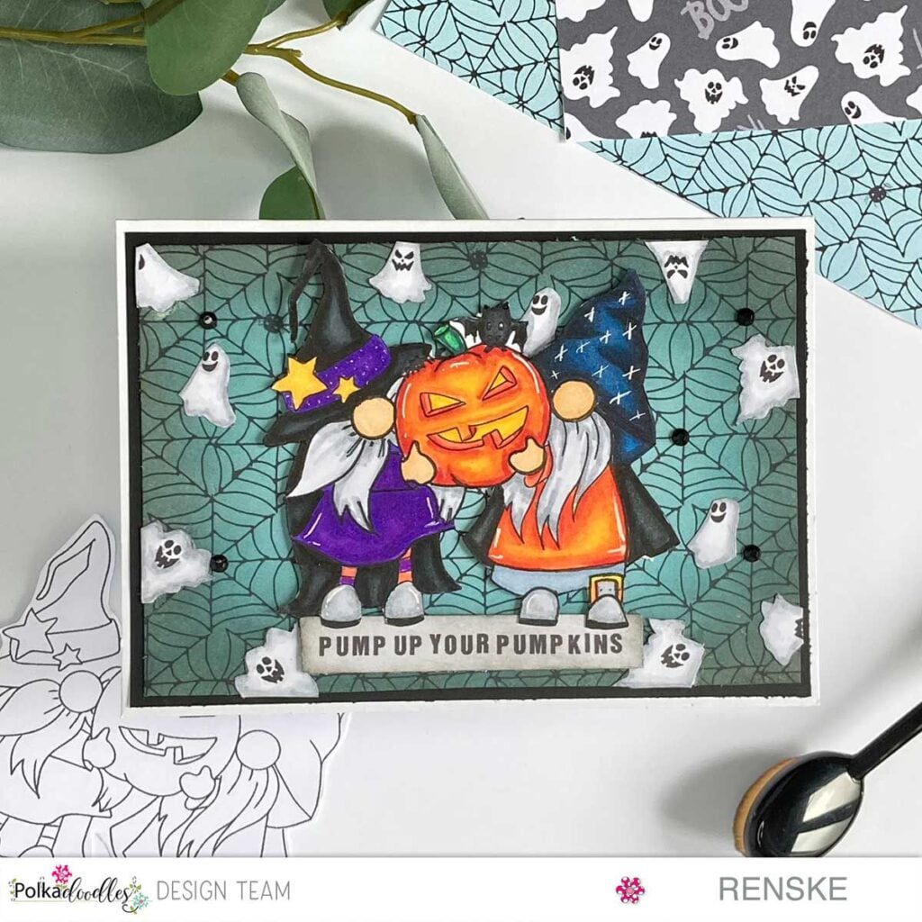 Unique Halloween Gnome Card - Top View