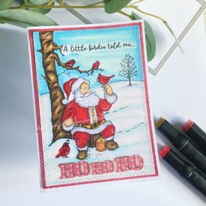 Alternate view of the finished Santa Claus Christmas card, showcasing its delightful design