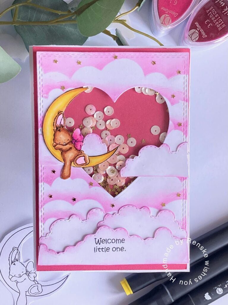 Baby Shaker card - A Magical Creation Begins with a Shaker Card Tutorial.