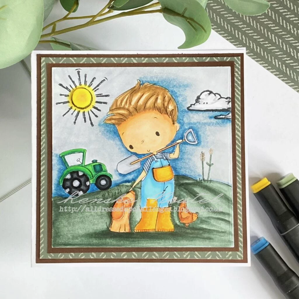 My finsihed card for a boy.