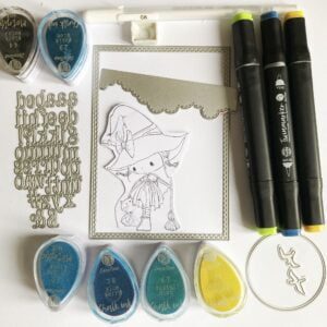 Materials used Halloween Dress Up Card Tutorial