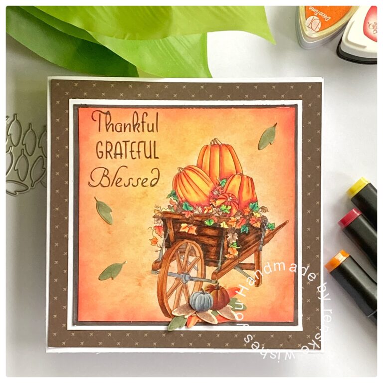 Wheelbarrow Autumn Card