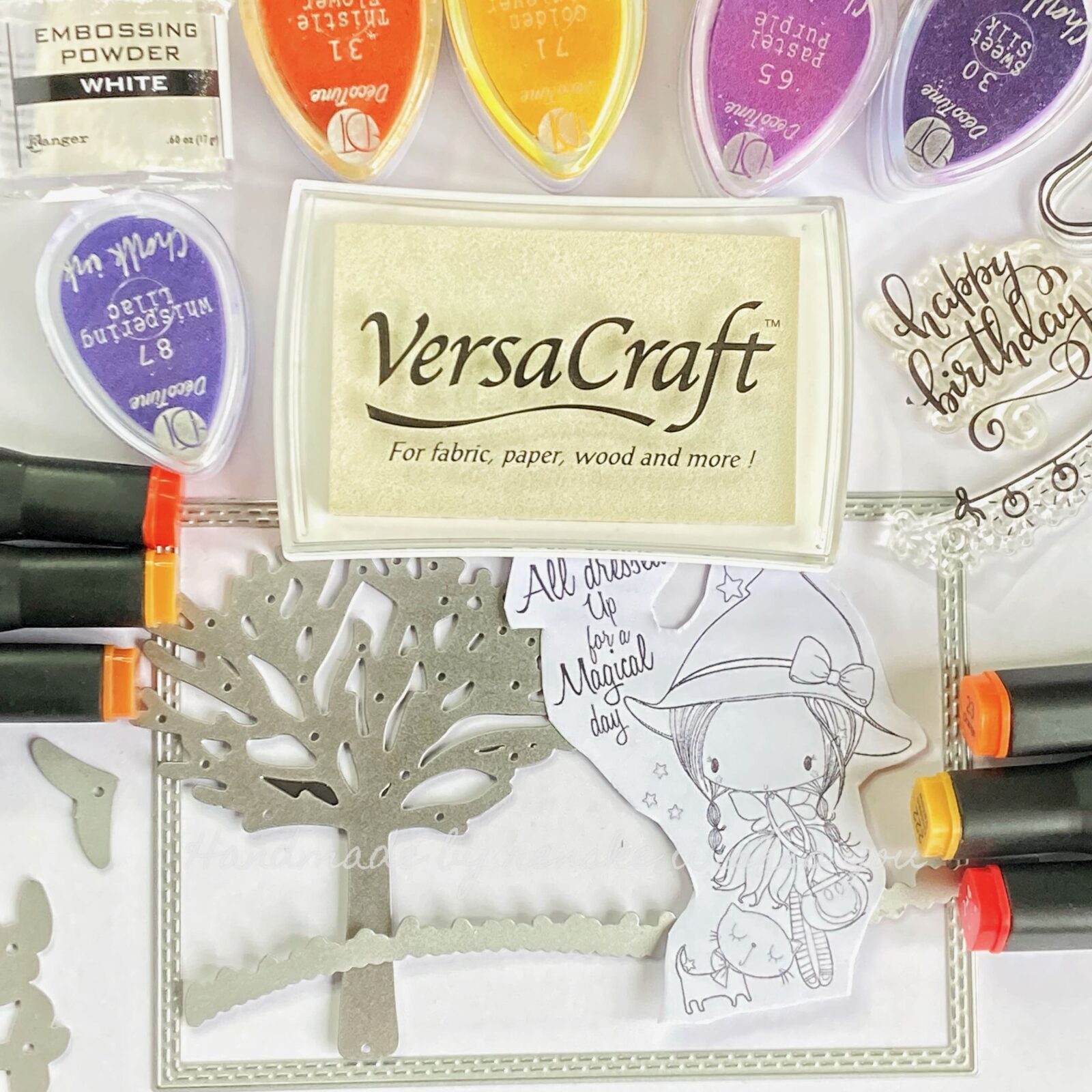 All the products I used for this card