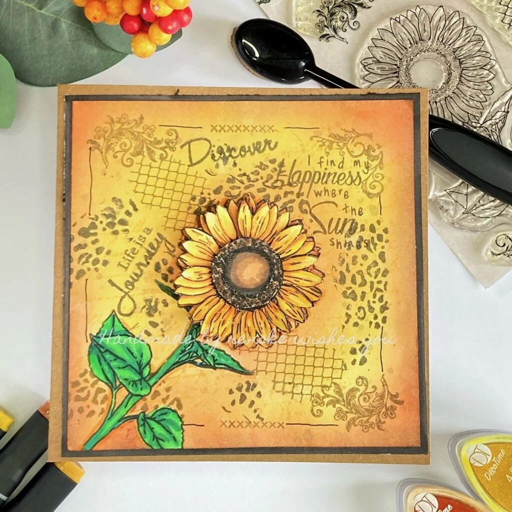 Sunflower Card tutorial with Vibrant Floral Design
