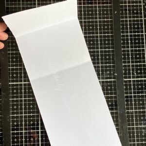 Scored card base double Z-fold card