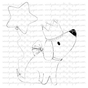 Star Pup digital stamp All Dressed Up Stamps