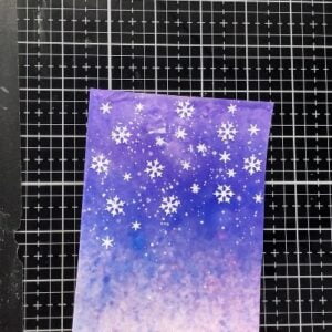 Picture of the finished background with the snowflakes.