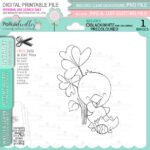 Chocolate-Time-chick-Spring-into-Easter__77172 Picture of the product Chocolate Time chick-Spring into Easter Digital stamp from Polkadoodles