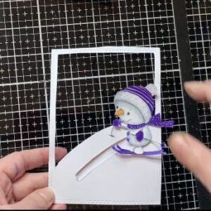 Picture of how to place the snowman on the slider machinsm.