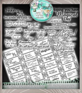 Picture of the product Serenity Fairy Wishes Digital stentiments from Polkadoodles