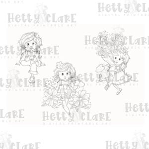 Product picture digital stamp Set of girls from Hetty Clare