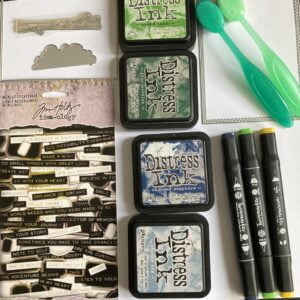 Materials-used-for-the-Pony-Trek-Card Picture of the material used for this Handmade Horse birthday card.