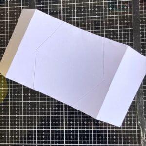 Shows how to fold the outher sides Double-diamond card base with folded sides, demonstrating the next stage in the card folding technique