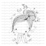 Summer Dreaming Digital stamp Digital stamp Summer Dreams from All Dressed Up stamps. Featuring a girl dreaming.