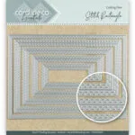 Rechthoek met dubbel gestikte rand Rectangle die with double stitched border from Card and Deco