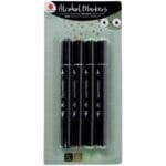 Twinmarkers per 4 stuks A package with 4 twinmarkers from Decotimecrafts
