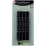 Twinmarkers per 4 stuks A package with 4 twinmarkers from Decotimecrafts
