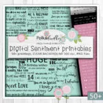 DLPD9663_tons-of-love-printable-greetings-bundle__76524 Sentiment Set Spring Tons of Love greetings from Polkadoodles