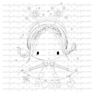 Happy 2025 Digital stamp Happy 2025 from All Dressed Up Stamps