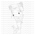 Bunny hugs Bunny hugs digital stamp from All Dressed UP stamps. A girl hugging a bunny
