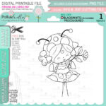 Ladybug Toadstool ladybird digital stamp Digital stamp Toadstool Ladybug