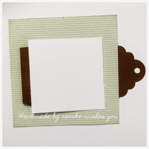 white square on flip flap piece Picture of the small white square glued to the flip flap piece.