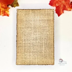 Burlap autumn background Textured burlap card background with jute desing paper layered over kraft cardstock for a rustic fall feel.