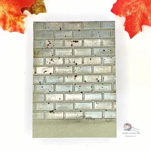 Urban Brick Wall autumn backgournd (1) Brick wall textured card background in soft gray tones with subtle ink shading for a rustic, urban autumn look.