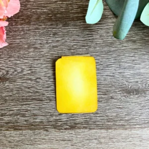 The front of the beer pull flap A light yellow cardstock panel showing smooth ink blending from bright yellow to a deep amber tone. This piece forms the main interactive feature for our masculine cards and pub designs.
